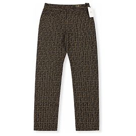 Vaqueros Fendi Zucca FF Monogram Pierna Recta Castaño Monograma