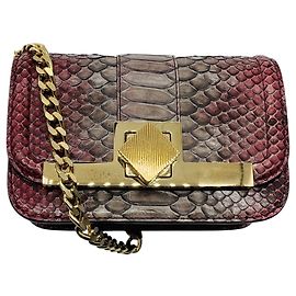 Kiton Crossbody-Abendtasche aus Pythonleder mit lila Ombré-Effekt Lila