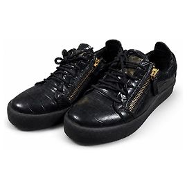 Giuseppe Zanotti Sneaker Pelle Nera Croco Nero