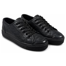Baskets Louis Vuitton en cuir noir Monogram Noir