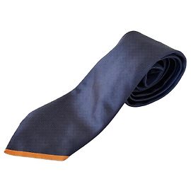 Corbata de seda Hermès azul marino Azul marino