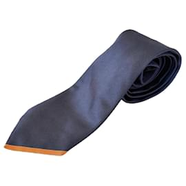 Cravatta in seta Hermès blu navy Blu navy
