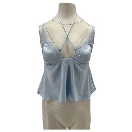 Autre Marque KAT THE LABEL Satin Top Blau Blau