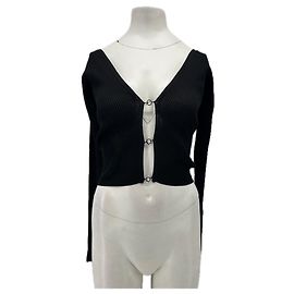 Autre Marque IOANNES Cardigan aus Viskose Schwarz Schwarz