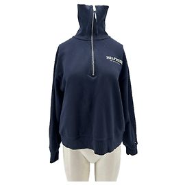 Pull Tommy Hilfiger Bleu Marine en Coton Bleu