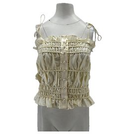 Autre Marque Beige Silk Top S Beige