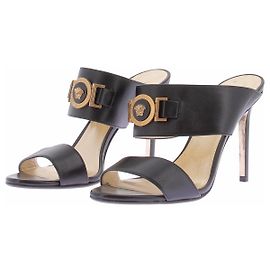 Versace Mules à talons noires "Medusa Tribute" Noir