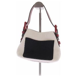 Marc Jacobs Bolsa bicolor em couro de potro Branco