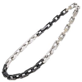 Louis Vuitton M00677 Collana a catena Monogram Nero Argento