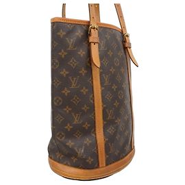 Louis Vuitton Monogram Bucket GM Tote Bag Braun