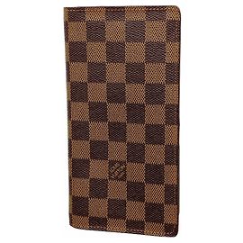 Cartera larga Louis Vuitton Damier Brazza - Ebene Damier ebene