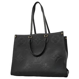 Borsa Tote Louis Vuitton Monogram Empreinte OnTheGo GM Nero