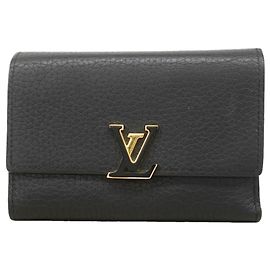 Portafoglio Tri-Fold Louis Vuitton in Noir Nero