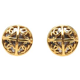 Orecchini a clip Chanel Gold CC placcati oro D'oro