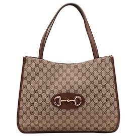 Gucci Beige Medium GG Canvas Horsebit 1955 Tote Beige