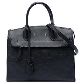 Louis Vuitton Black Monogram Empreinte Pont Neuf MM Noir