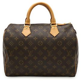 Louis Vuitton Monogram Speedy 30 Handtasche Braun Andere Monogramm