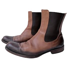Dsquared2 Brown Leather Chelsea Boots Brown