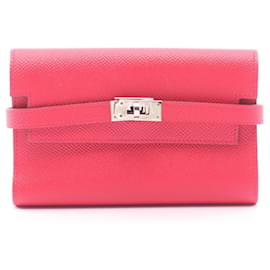 Hermès Cartera Hermes Kelly Medium Rose Extreme Rosa