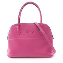 Sac à main deux-tons Hermès Bolide 27 Rose Violet