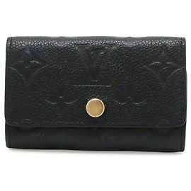 Louis Vuitton Monogram Empreinte 6-Key Case Black White