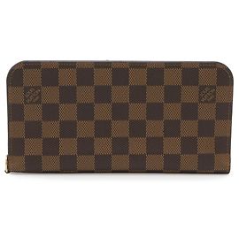 Louis Vuitton Damier Portefeuille Insolite Bi-fold Long Wallet Brown Damier ebene