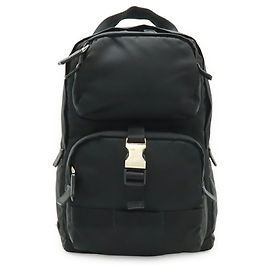 Bolsa de corpo em nylon e couro Prada Preto