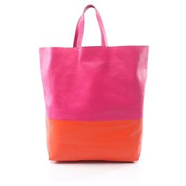 Céline Celine Horizontal Cabas Tote Bag Pink Orange