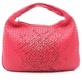 Bolsa Hobo Intrecciato Bottega Veneta Rosa Vermelho