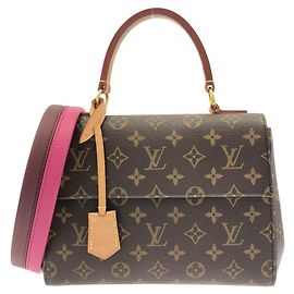 Sac à main Louis Vuitton Monogram Cluny BB Marron Fuschia Monogramme