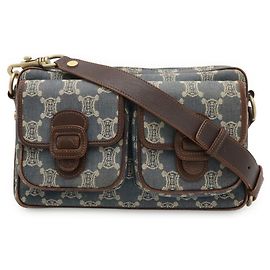 Céline Borsa a Spalla Celine Paris Macadam Marrone Blu