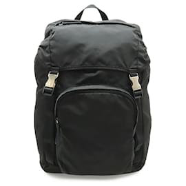 Prada Triangle Backpack in Black Nylon Black