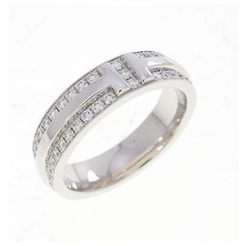Tiffany & Co Tiffany T schmaler Ring aus Weißgold mit Diamant Andere