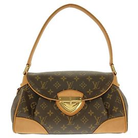 Bolsa de Ombro Louis Vuitton Monogram Beverly MM Marrom Monograma