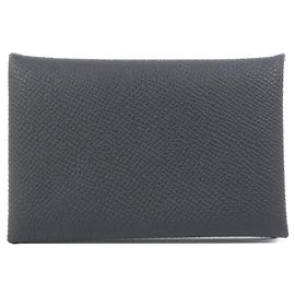 Tarjetero Hermès Calvi Negro