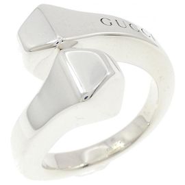 Gucci 925 Silver Band Ring Silvery