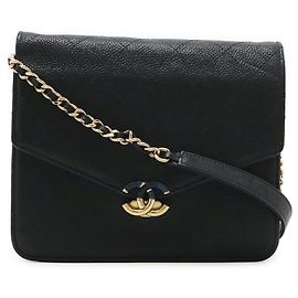 Cartera de hombro Chanel Matelassé Black Chain Negro