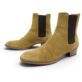 BOTAS SAINT LAURENT 592017 CHELSEA TAN CAMURÇA 42 Camelo