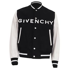 Giacca Varsity Givenchy in pelle di vitello nera Nero