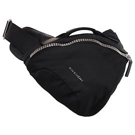 Pequena bolsa triangular G-Zip Givenchy em nylon preto Preto