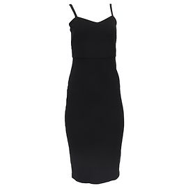 Abito midi aderente Max Mara in viscosa nera Nero