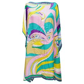 Mini abito stampato Emilio Pucci in seta multicolore Multicolore