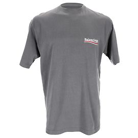 Camiseta Balenciaga Political Campaign en algodón gris Gris