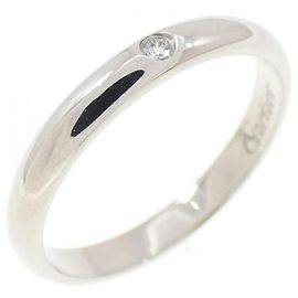 Cartier Platinum Wedding Ring Silvery