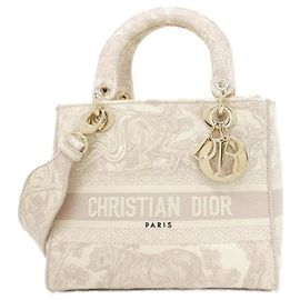 Borsa Christian Dior TOILE DE JOUY Lady D-Lite Medium Rosa