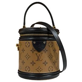 Bolso de hombro Louis Vuitton Cannes Monogram Reverse Castaño