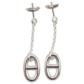 Hermès Silver chain earrings, Farandole, MM Silvery