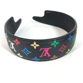 Serre-tête Louis Vuitton Monogram Multicolor Noir