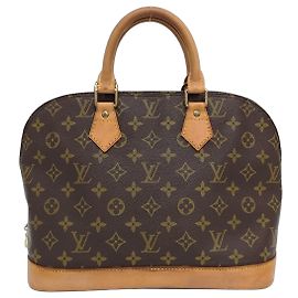 Louis Vuitton Alma Handbag Monogram Canvas PM Brown