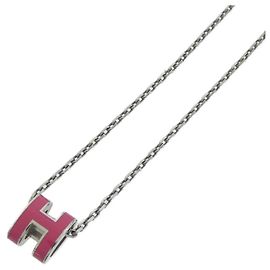 Collar Pop H MINI 147992FP Hermès Plata Rosa
